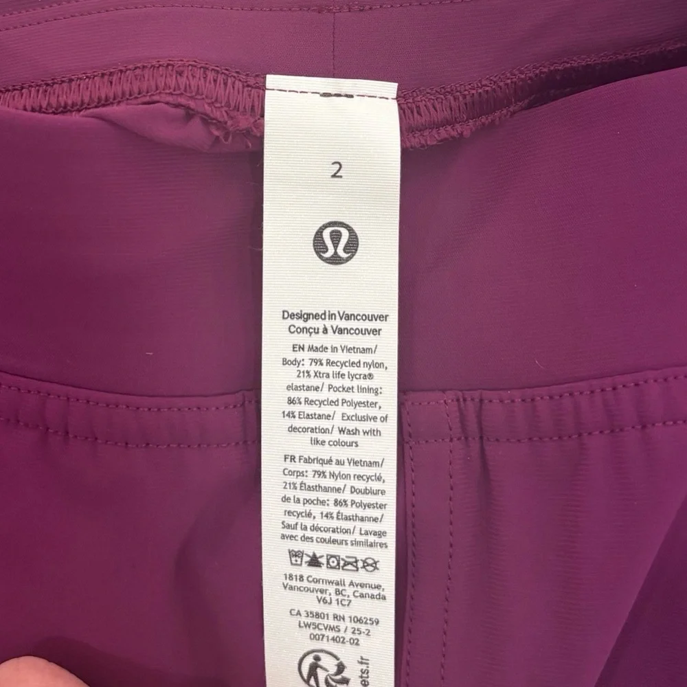 NWT Lululemon Adapted State High Rise Joggers In Chilled Grape Size 2